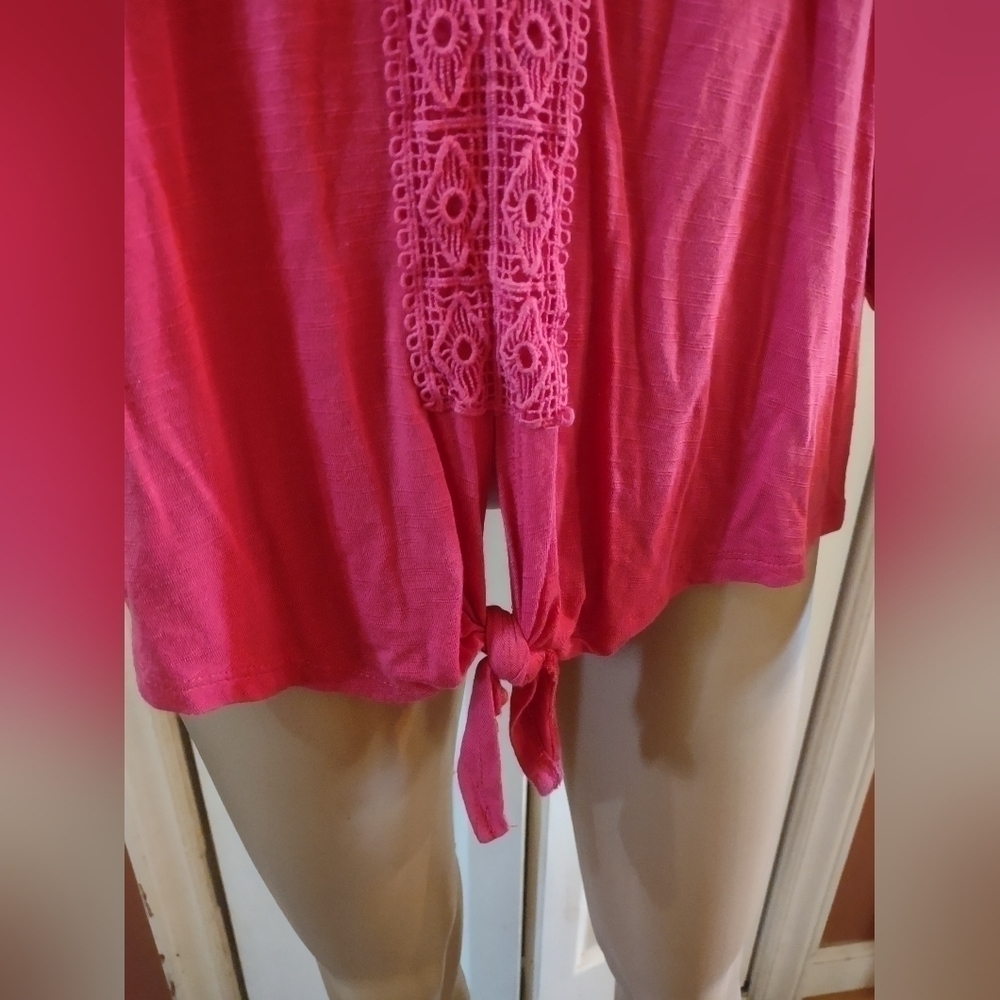 Zac & Rachel women's size small pink long sleeve blouse shirt top - Picture 2 of 8